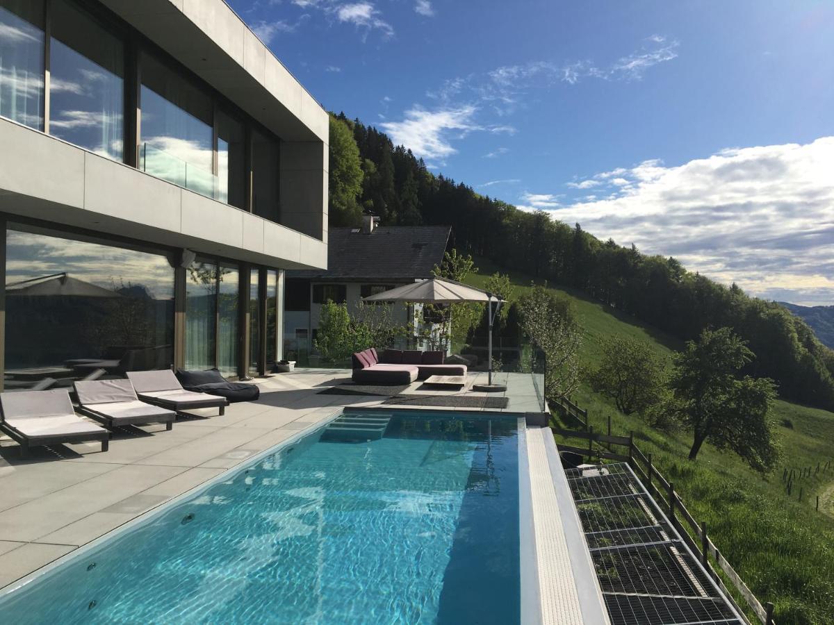 Attersee Luxury Design Villa With Dream Views, Large Pool And Sauna ヌスドルフ・アム・アターゼー エクステリア 写真