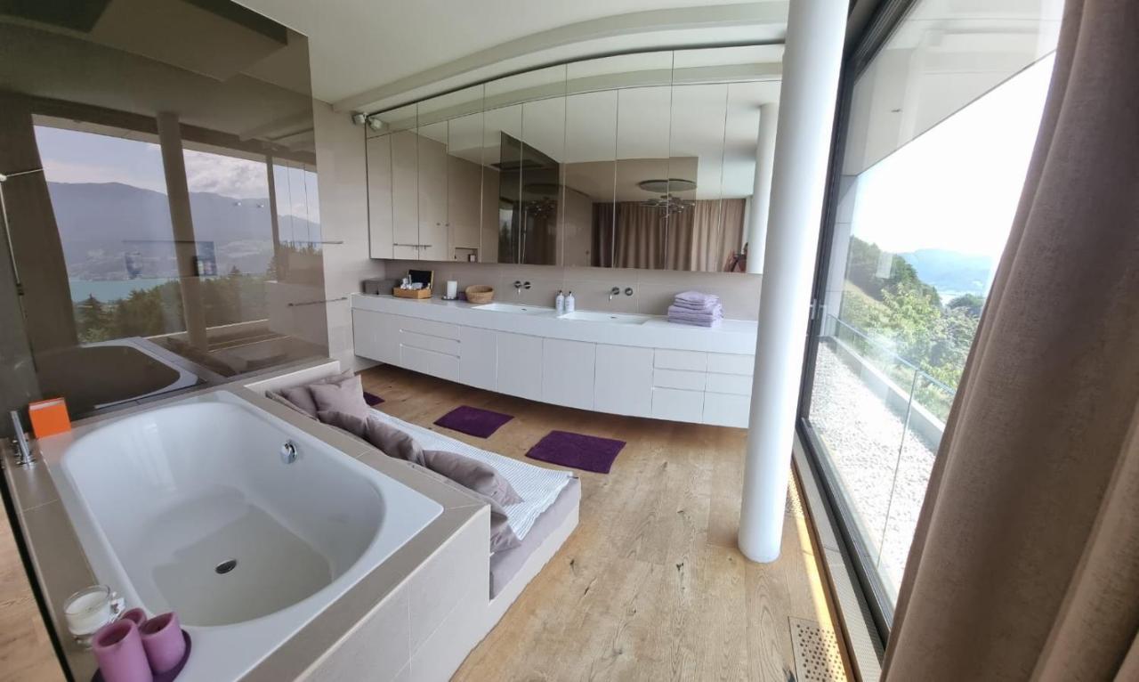 Attersee Luxury Design Villa With Dream Views, Large Pool And Sauna ヌスドルフ・アム・アターゼー エクステリア 写真