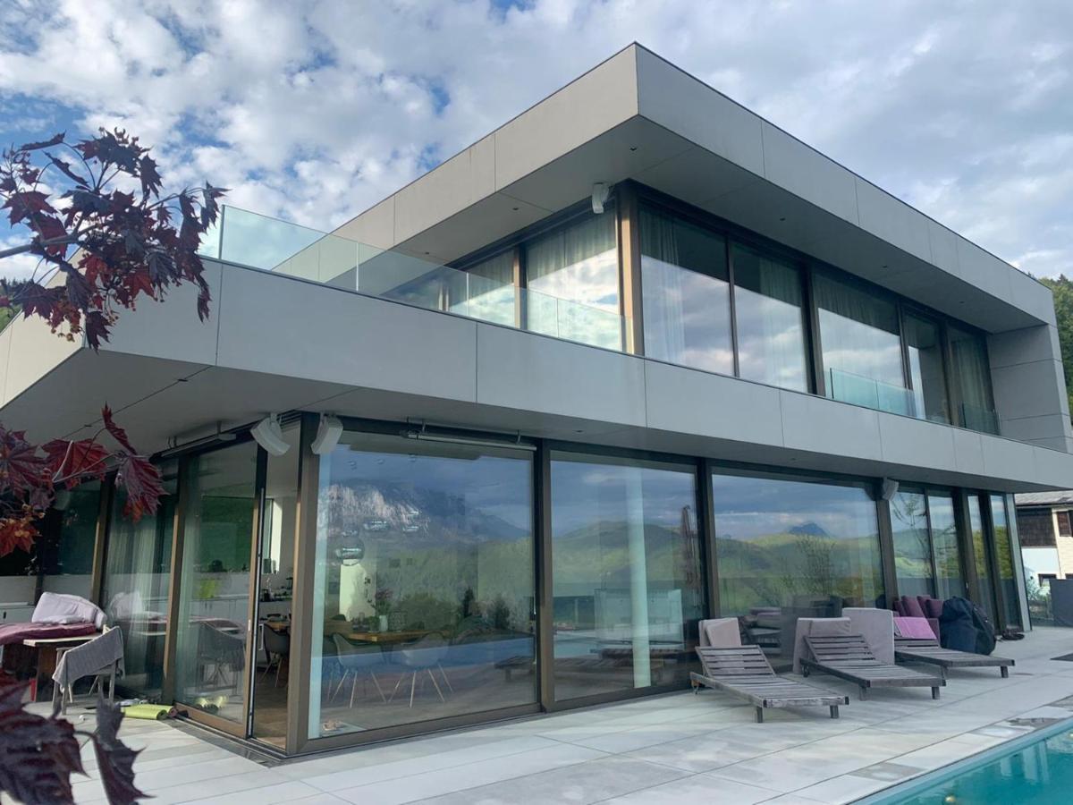 Attersee Luxury Design Villa With Dream Views, Large Pool And Sauna ヌスドルフ・アム・アターゼー エクステリア 写真