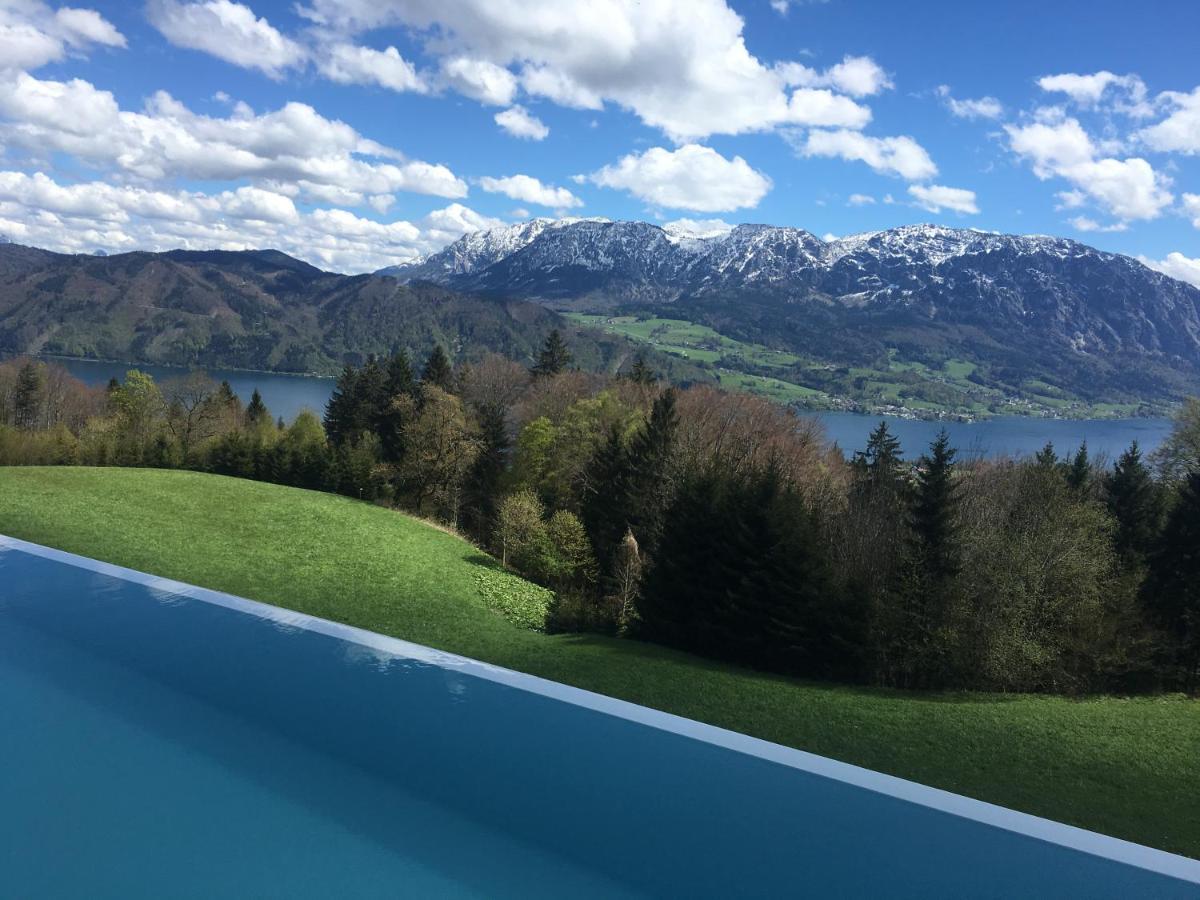 Attersee Luxury Design Villa With Dream Views, Large Pool And Sauna ヌスドルフ・アム・アターゼー エクステリア 写真