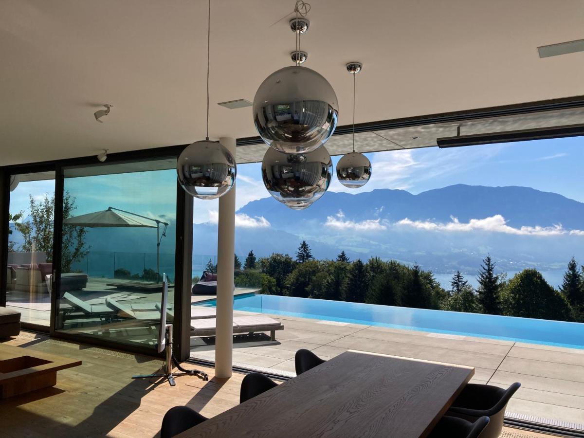 Attersee Luxury Design Villa With Dream Views, Large Pool And Sauna ヌスドルフ・アム・アターゼー エクステリア 写真